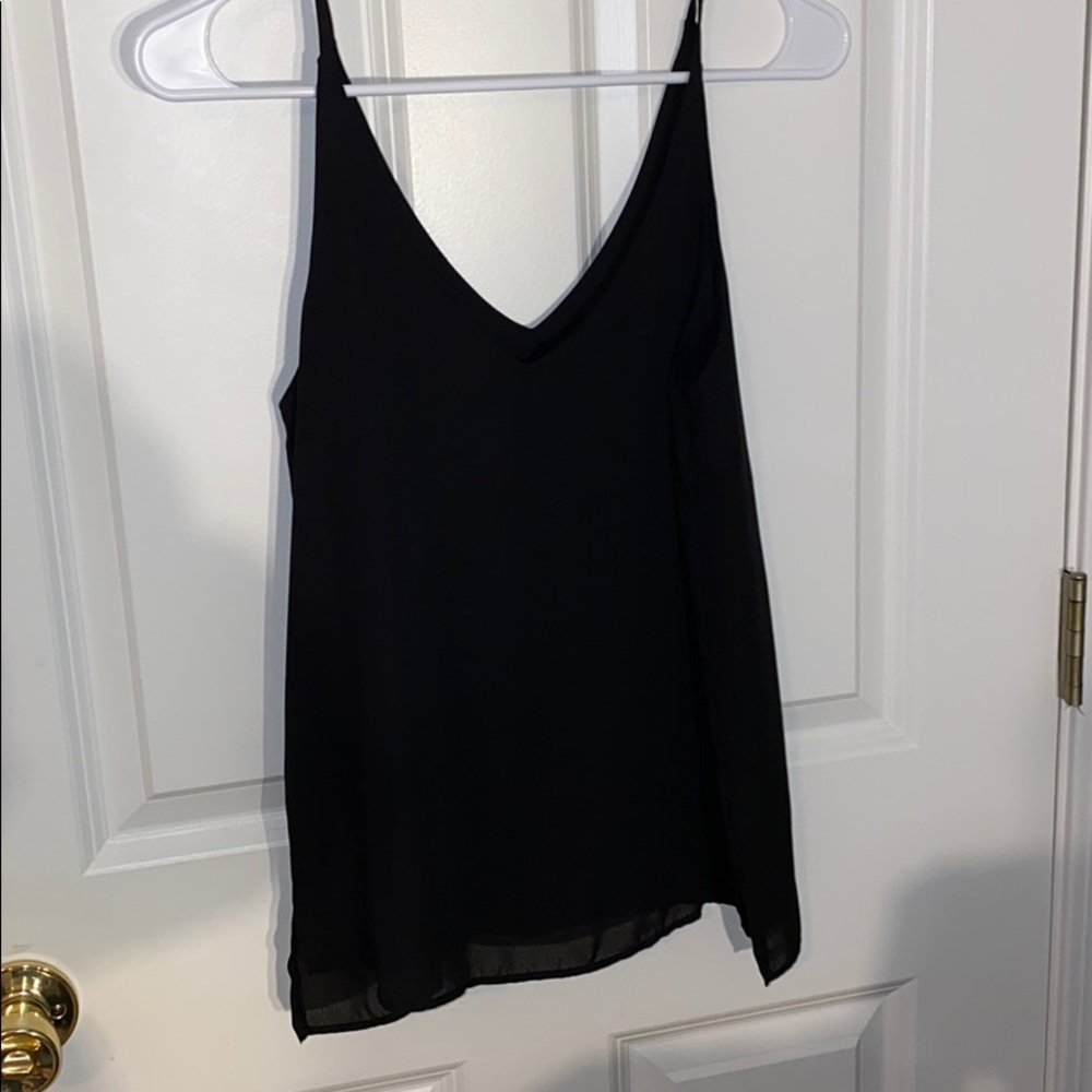 black flowy tank
